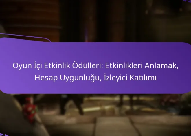 Oyun İçi Etkinlik Ödülleri: Etkinlikleri Anlamak, Hesap Uygunluğu, İzleyici Katılımı