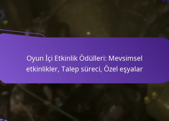 Oyun İçi Etkinlik Ödülleri: Mevsimsel etkinlikler, Talep süreci, Özel eşyalar