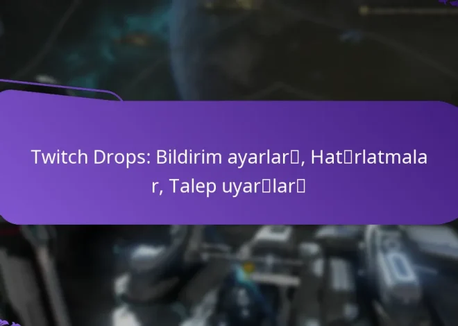 Twitch Drops: Bildirim ayarları, Hatırlatmalar, Talep uyarıları