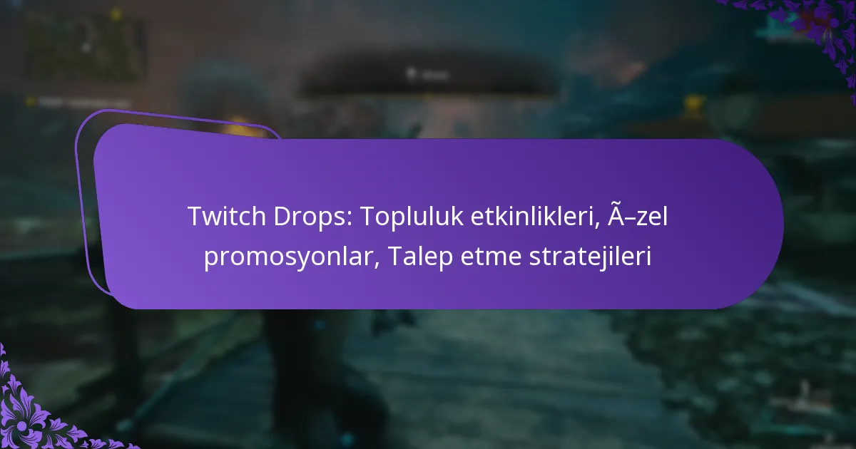 Twitch Drops: Topluluk etkinlikleri, Özel promosyonlar, Talep etme stratejileri